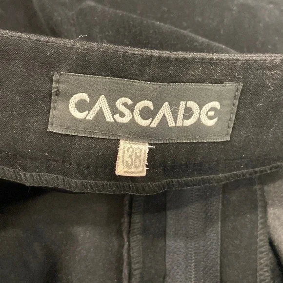 Vintage CASCADE Black Trousers size 38 - Picture 3 of 5